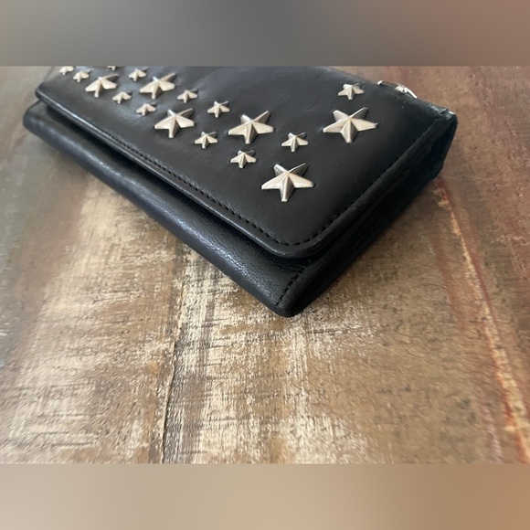 Jimmy Choo Black Wallet with Silver Stars - Picture 15 of 15